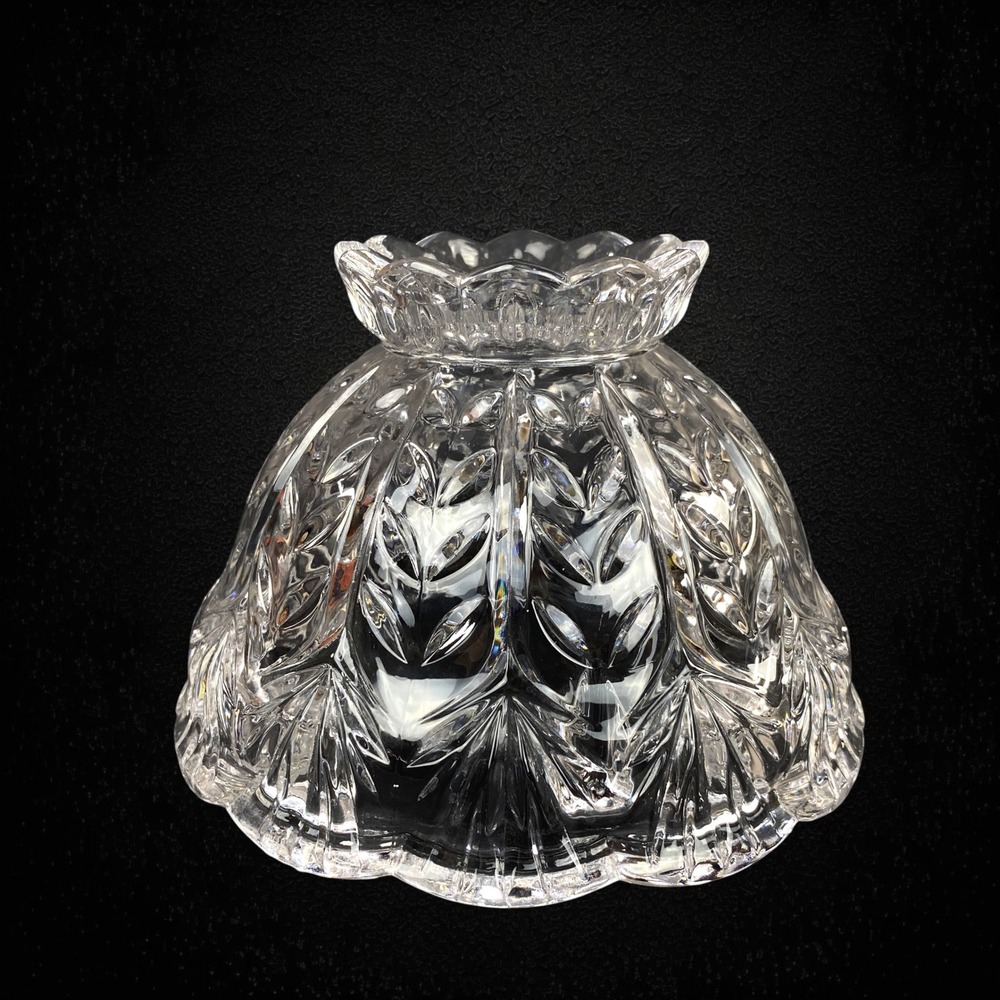 Portico Fifth Avenue Fairy Light Lamp Shade ONLY Clear Glass Floral 90s Vintage
